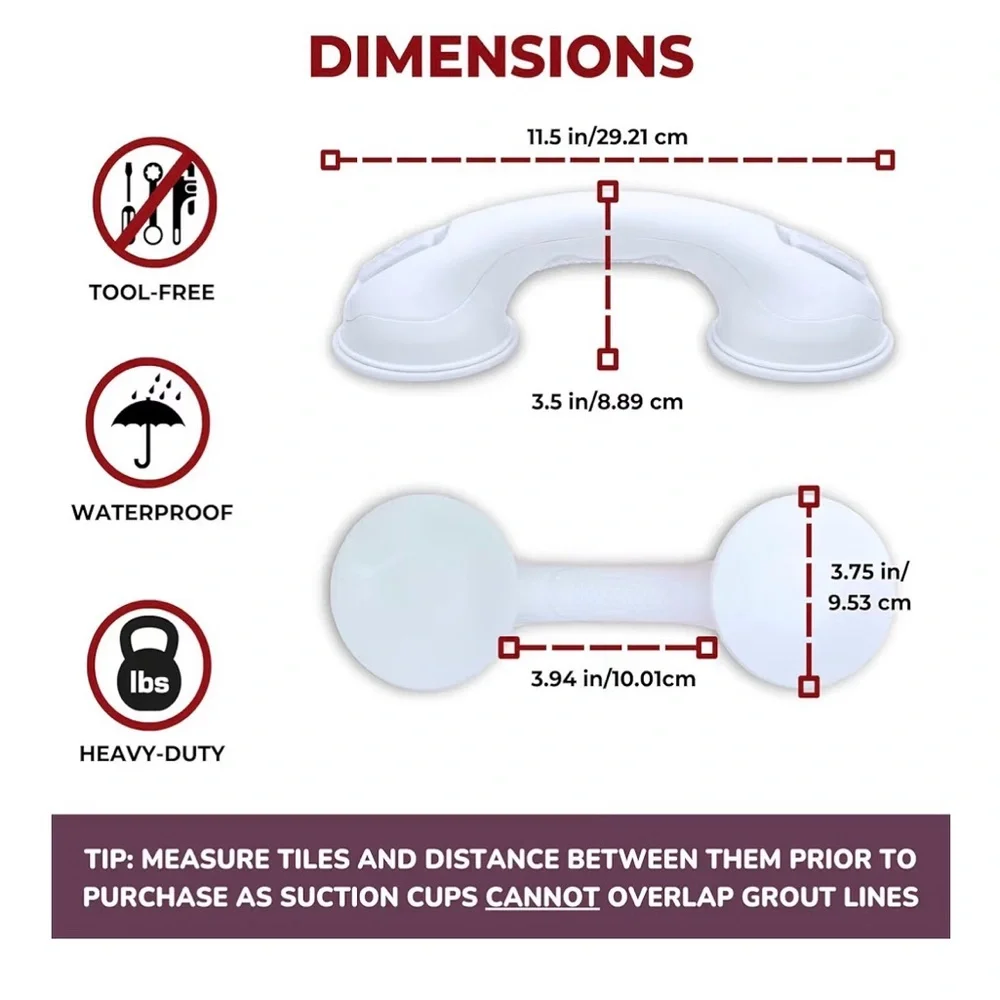 Safe-er-Grip Changing Lifestyles Suction Cup Grab for Bathtubs & Shower
